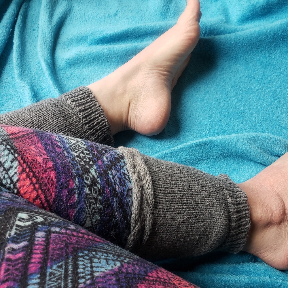 Britts Knits | Grey Knit Braided Soft Leg Warmer